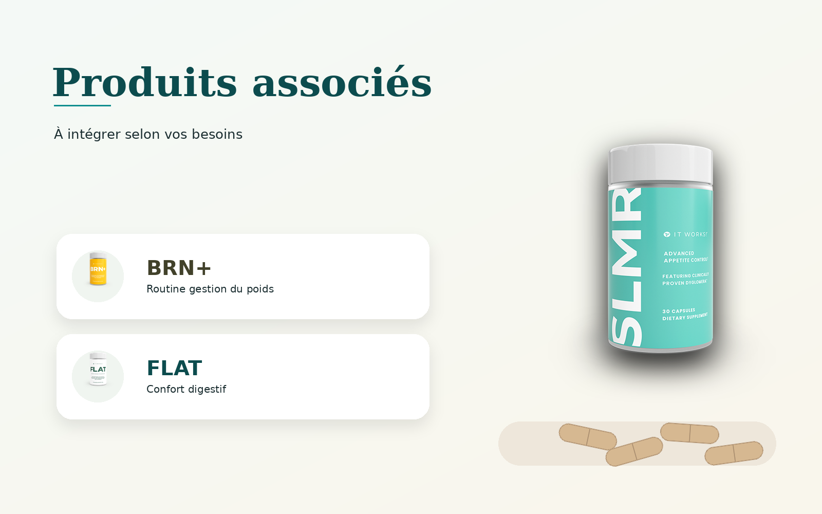 Produits associés à SLMR It Works avec BRN+ et FLAT